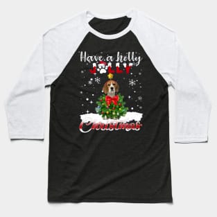 Beagle Have a Holly Jolly Christmas Baseball T-Shirt